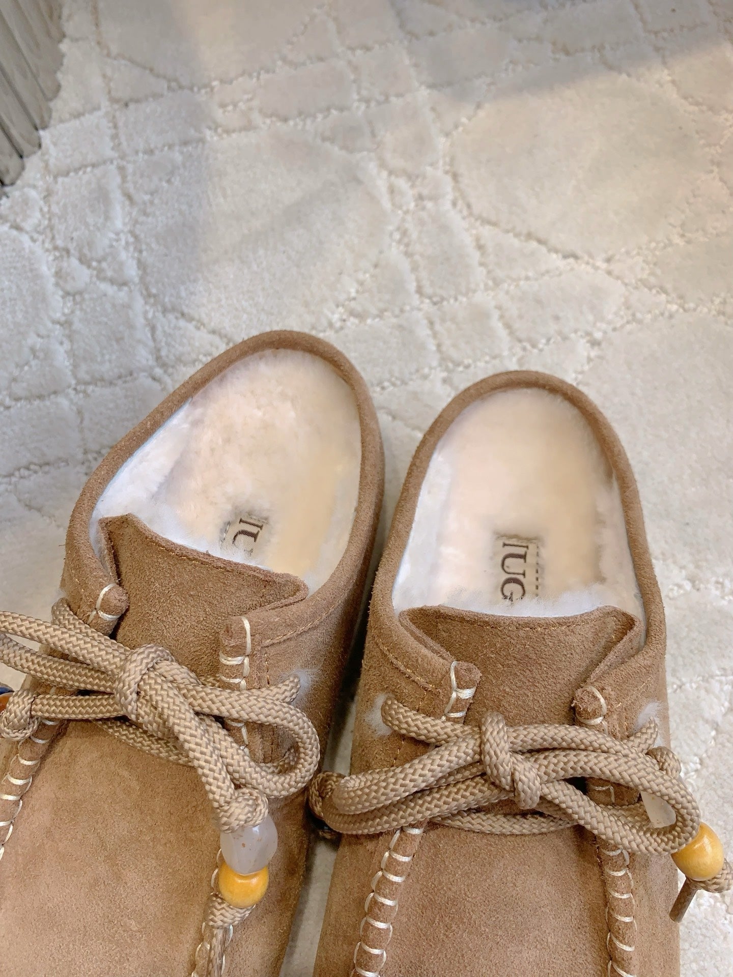 UGG Yupoo Loafers  Caramel  Wool Suede 516908
