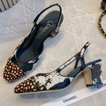 Chanel 2026 Slingback White Brown Black Calfskin 556950