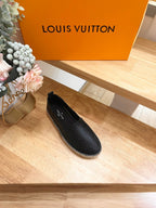 LV Embossed Espadrilles Black Sheepskin 240628