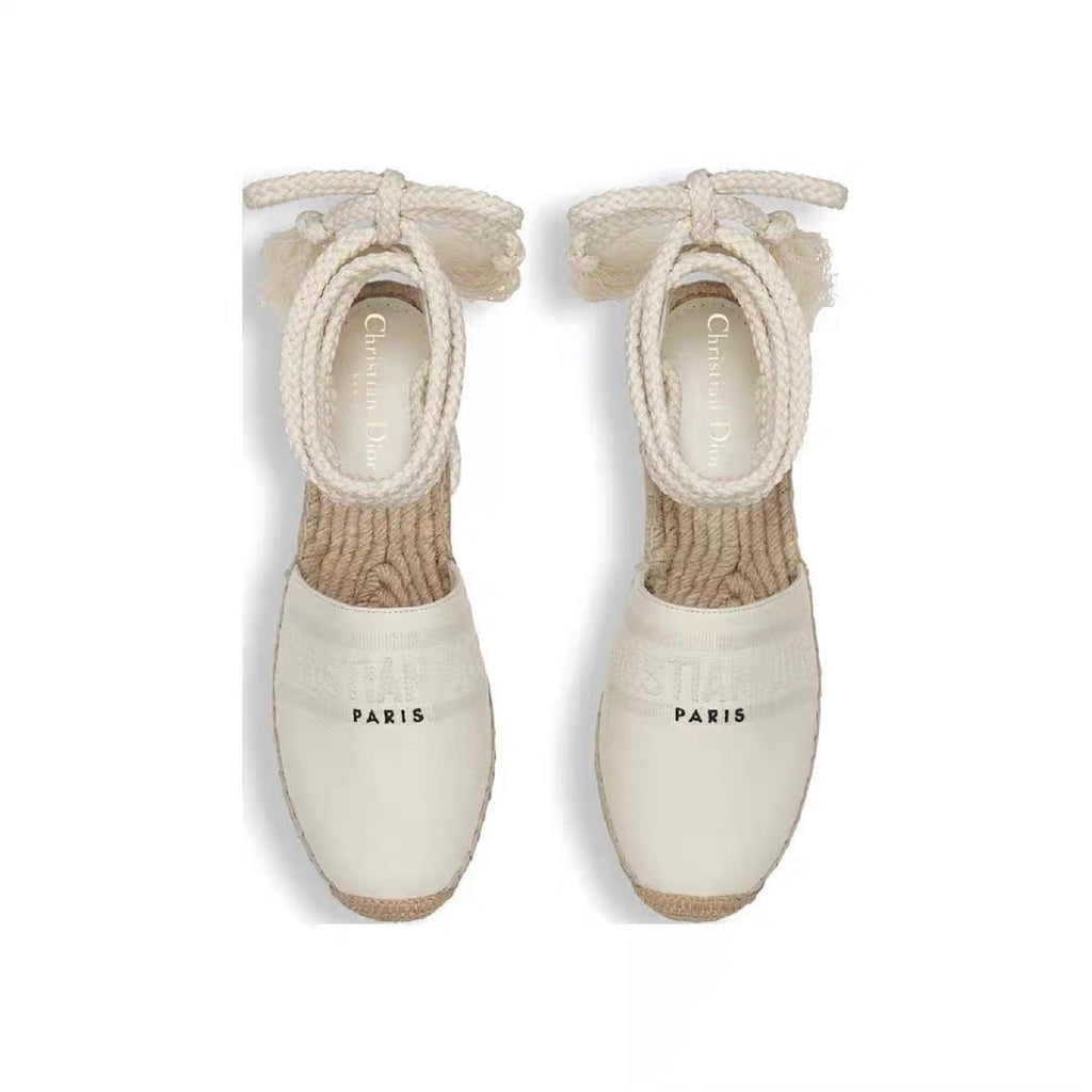CD FW26 Espadrilles Ivory Sheepskin 692261