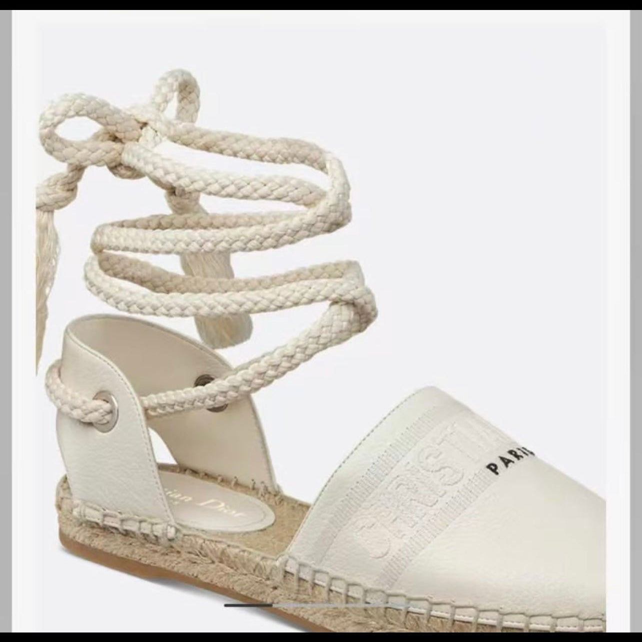 CD FW26 Espadrilles Ivory Sheepskin 692261