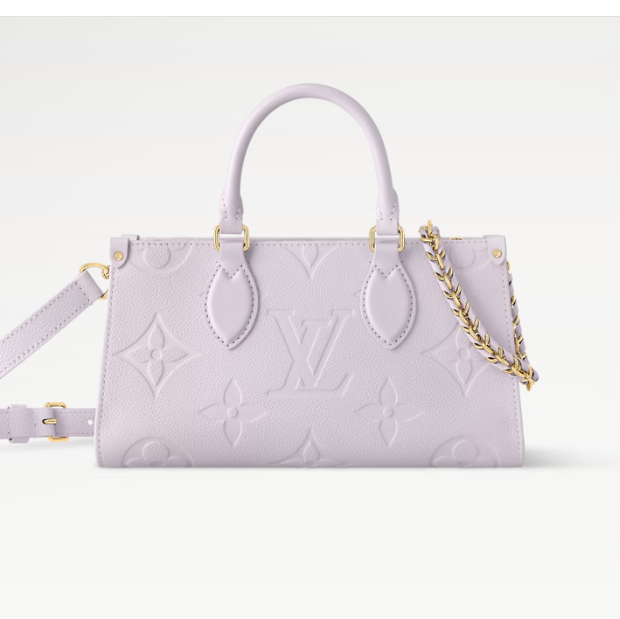 LV OnTheGo East West 25cm Pink Embossed Cowhide GHW