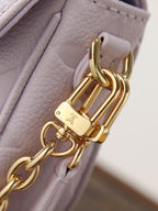 LV Wallet On Chain Ivy 23.5cm Pink Embossed Cowhide GHW