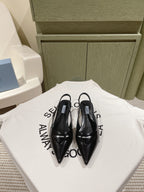 PRA 24ss Sling Back 30mm Black Patent Leather 449687