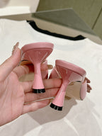 Jimmy Choo Amita Flowers Sandal 4.5cm Pink Sheepskin 659643