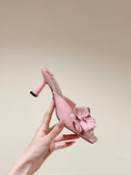 Jimmy Choo Amita Flowers Sandal 4.5cm Pink Sheepskin 659643