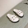 lv sandal isola flat mule cream calfskin