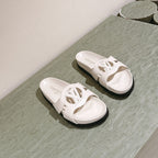 lv sandal isola flat mule cream calfskin