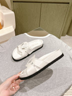 lv sandal isola flat mule white calfskin