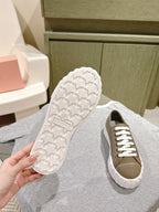 Miu Sneakers Olive Green Canvas 445547