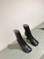 Loewe Round-Toed Boots 85mm Black Mixed Sheepskin 448450