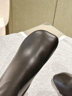 Loewe Round-Toed Boots 85mm Black Mixed Sheepskin 448450