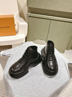 LV Archlight Platform Ankle Boots 5cm Black Cowhide 555603