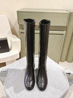CC 24 FW Knee-High Boots 70mm Black Cowhide 447190