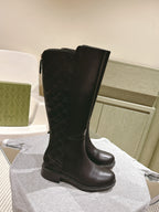 Gucci Riding Long Boot Black Sheepskin 484877