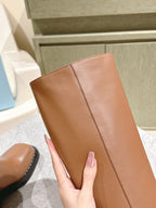 PRA Knee High Boots 55mm in Brown Cowhide 449723
