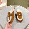 Miu Mule Half Fur Caramel Suede