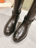 HM 24ss Kelly Martin Long Boots 35mm Black Cowhide 445504