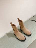 HM 24ss Kelly Martin Short Boots 35mm Beige Suede 445506