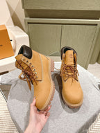 LV x Timberland 6in Ankle Boot 50mm Light Brown Monogram Embossed Suede 450426