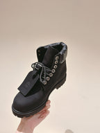 LV x Timberland 6in Ankle Boot 50mm Black Suede & Monogram Canvas 450427