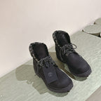 LV x Timberland 6in Ankle Boot 50mm Black Suede & Monogram Canvas 450427