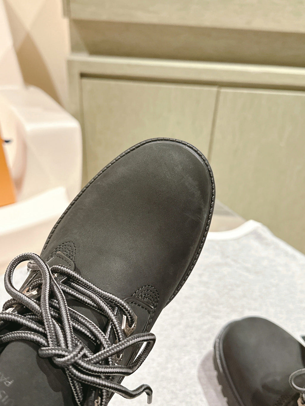 LV x Timberland 6in Ankle Boot 50mm Black Suede & Monogram Canvas 450427