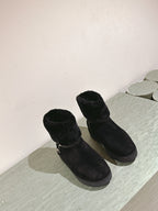 LV Aspen Platform Ankle Boot Black Suede Cowhide/Shearling 450430