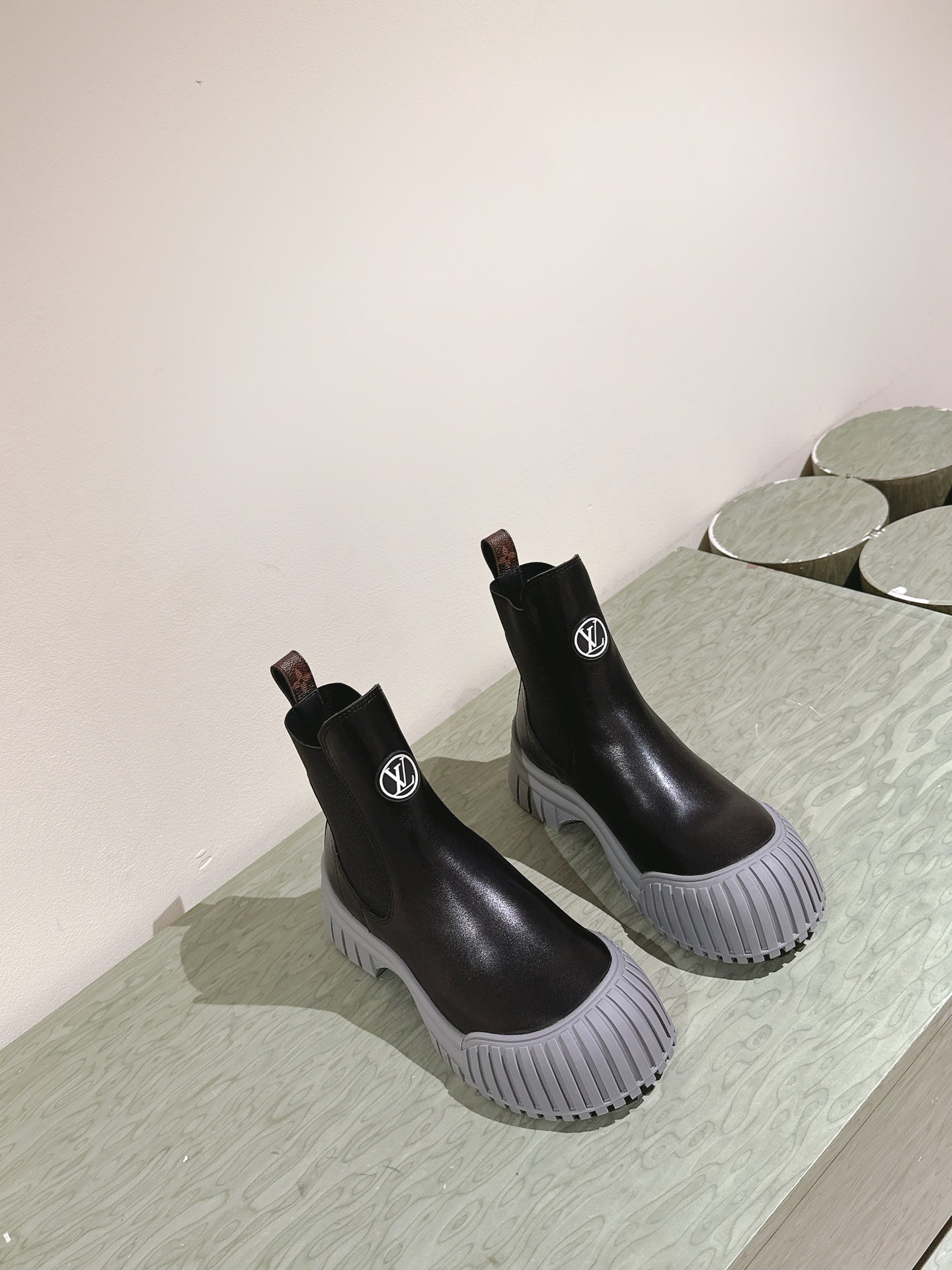LV Ruby Flat Ankle Boot 50mm Black Cowhide 450433