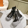 LV Ruby Flat Ankle Boot 50mm Black Cowhide 450433