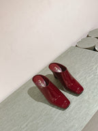 Prada Mules 85mm Burgundy Patent Leather 449618
