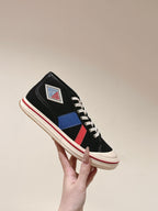 BV Eliot Sneaker Black/Blue Cotton Calfskin 446195