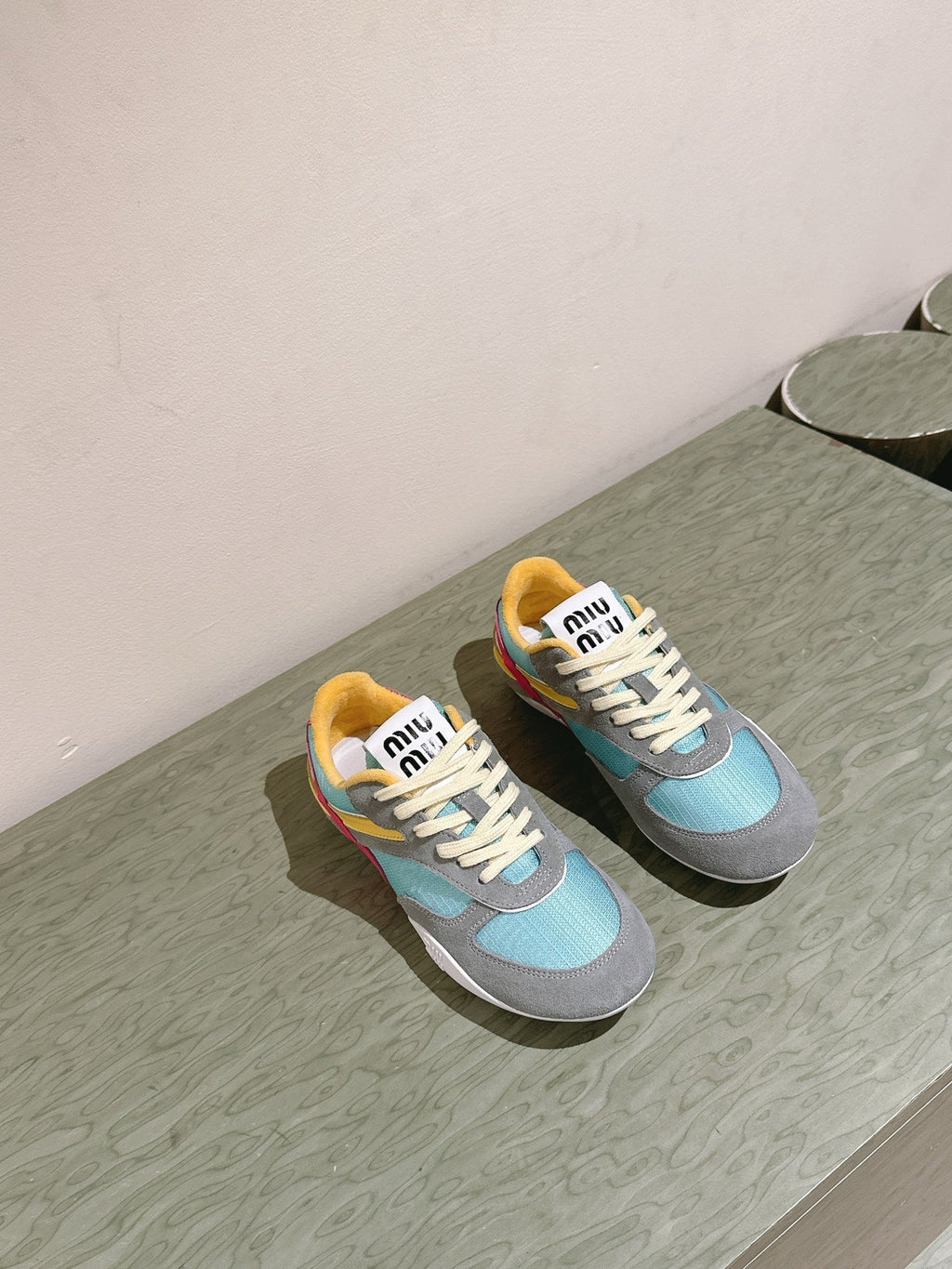 Miu Gymnasium Sneakers Mulitcolor Technical Fabric & Suede 445727