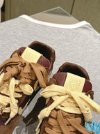 Loewe 2025 Ballet Runner 2.0 Sneaker Brown Suede Nylon Leather 556042