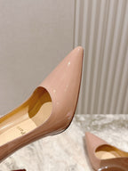 CL 25s So Kate Pumps 95mm Beige Patent Leather 446682