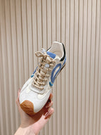 Loewe 2025 Paula's Ibiza Flow Runner Sneaker Ivory Blue Suede Leather 556048