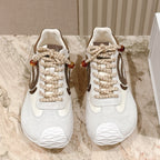 Loewe 2025 Paula's Ibiza Flow Runner Sneaker Ivory Brown Suede Leather 556049