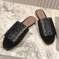 Alaia 2025 Vienne Slippers Black Lambskin 293659
