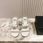 CC 26s Bow Sandals 55 White Cowhide 658465