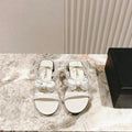 CC 26s Bow Sandals White Cowhide 658468
