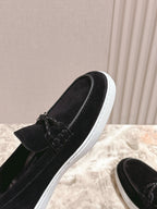 HM 25s Ignacio Loafer Black Suede Rubber 445348