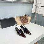SL CARINE SLINGBACKS PUMP 60 WINE CALFSKIN