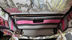medium lady 24 black pink flower embroidery