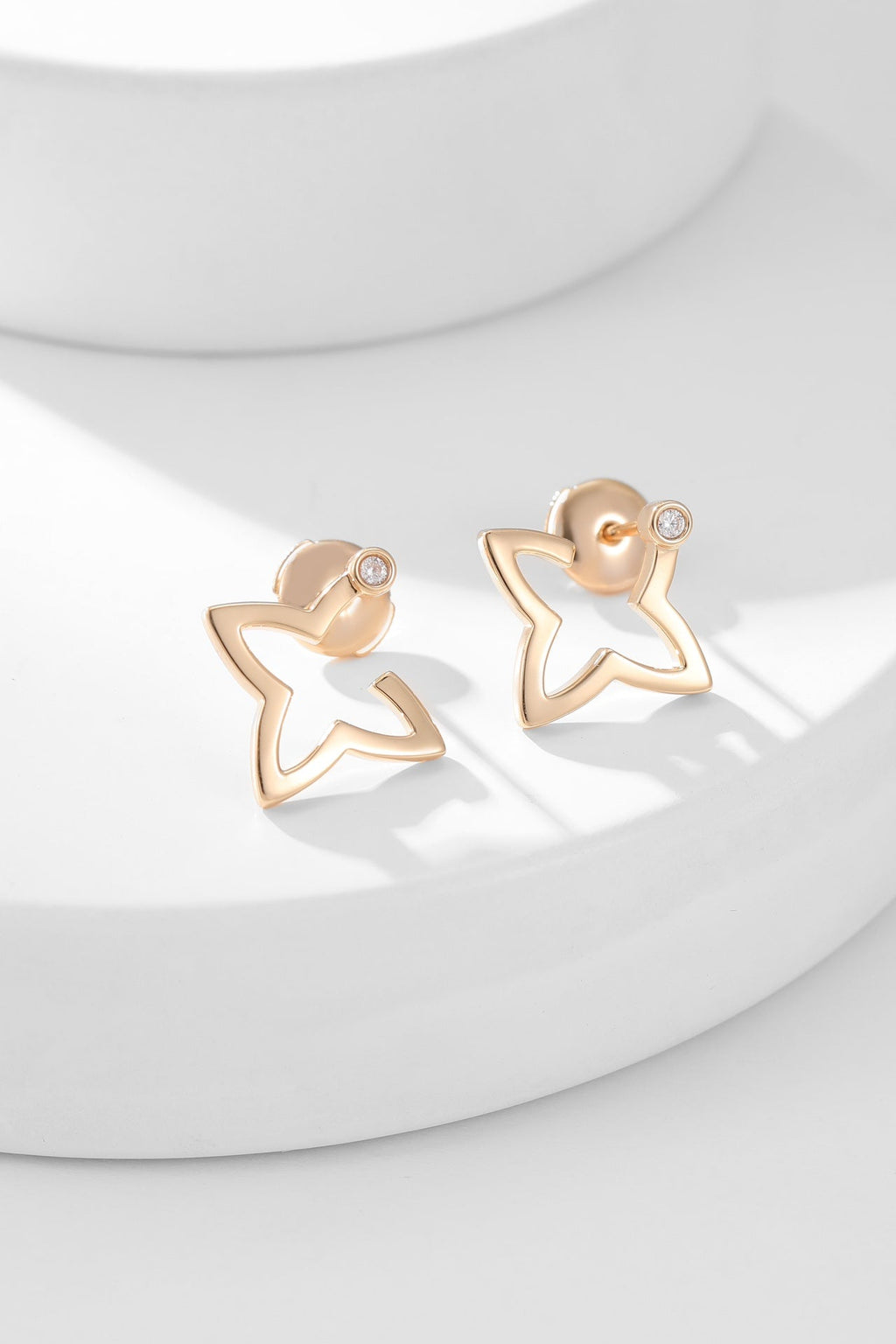 BLOSSOM STUD STAR DIAMOND EARRINGS