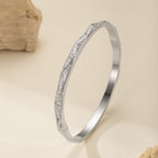 Laurence Gra Signature Silver Diamond Paved Bracelet