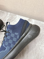 SNEAKERS IN MIDNIGHT BLUE DAMIER ELASTIC FABRIC