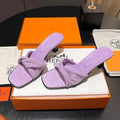 HM Giny Sandal 5.5 Light Pink Suede Calfskin 680060