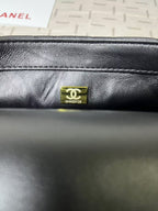 25C Mini Flap 19cm Black Lambskin Gold Heart Hardware