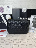 25C Mini Flap 24cm Black Lambskin Gold Heart Hardware