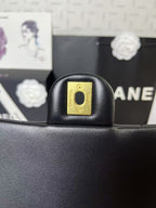 25C Mini Flap 24cm Black Lambskin Gold Heart Hardware